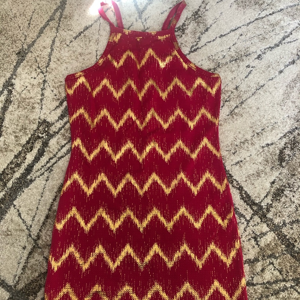 Hot Pink and Gold Dress